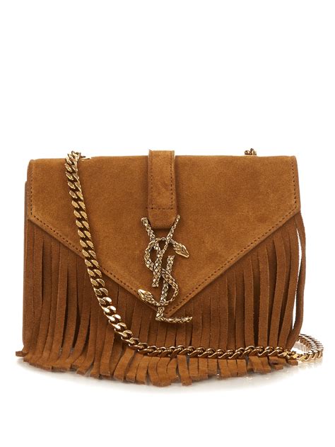 Saint Laurent YSL Fringe Crossbody Bag 